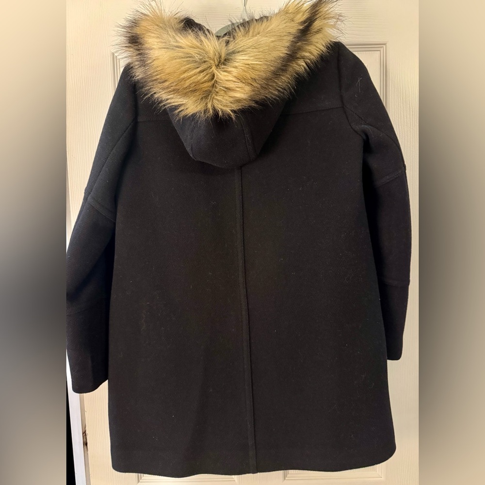 J. Crew | Chateau parka in Italian stadium-cloth wool | Black | EUC | Size 4 - Picture 3 of 7